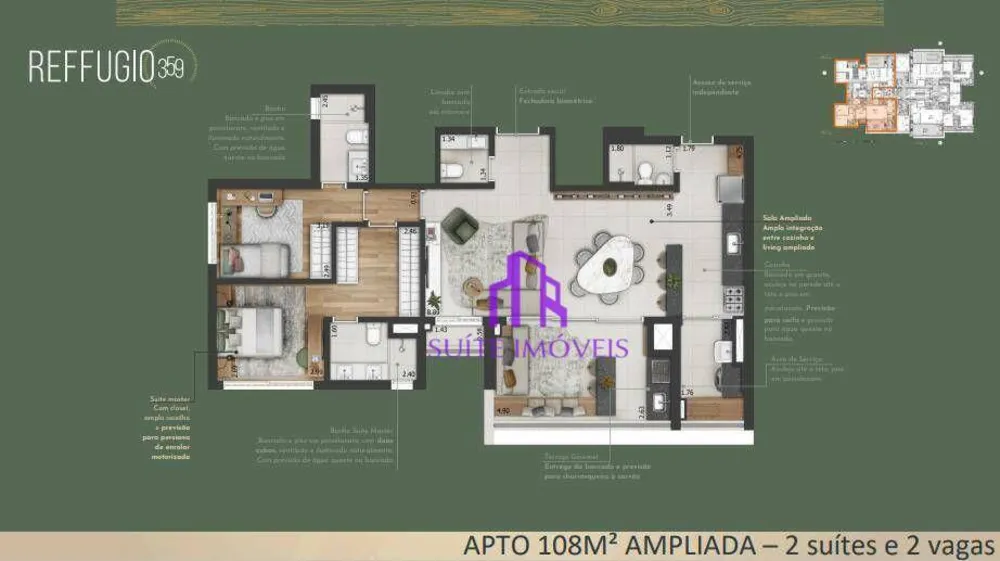 Apartamento, 3 quartos, 108 m² - Foto 1