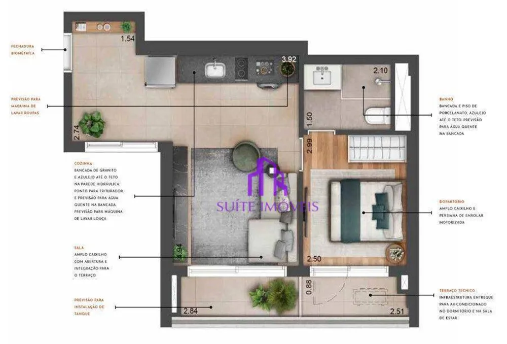 Apartamento, 1 quarto, 34 m² - Foto 3