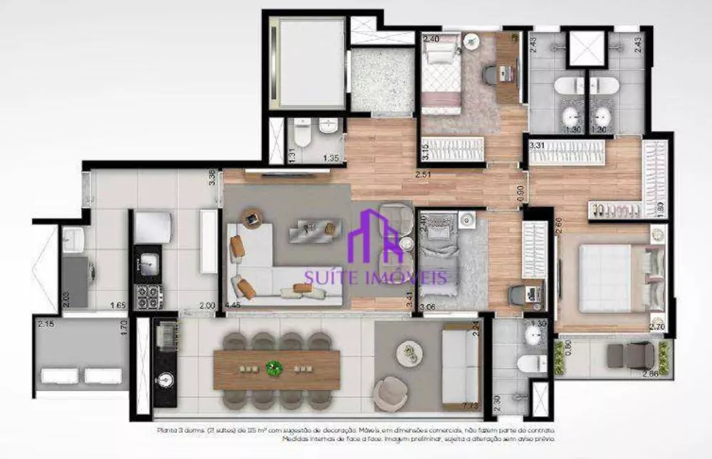 Apartamento à venda com 4 quartos, 146m² - Foto 4