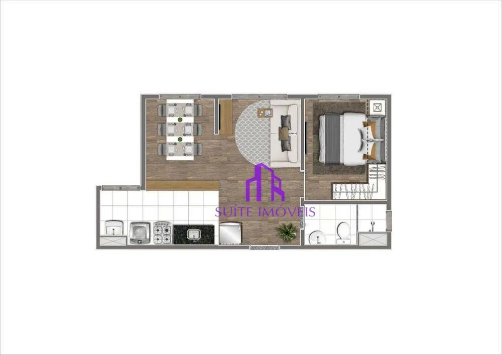 Apartamento, 2 quartos, 36 m² - Foto 2