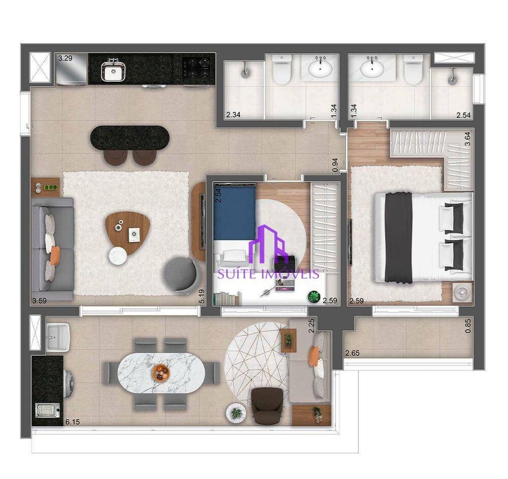Apartamento, 2 quartos, 71 m² - Foto 12