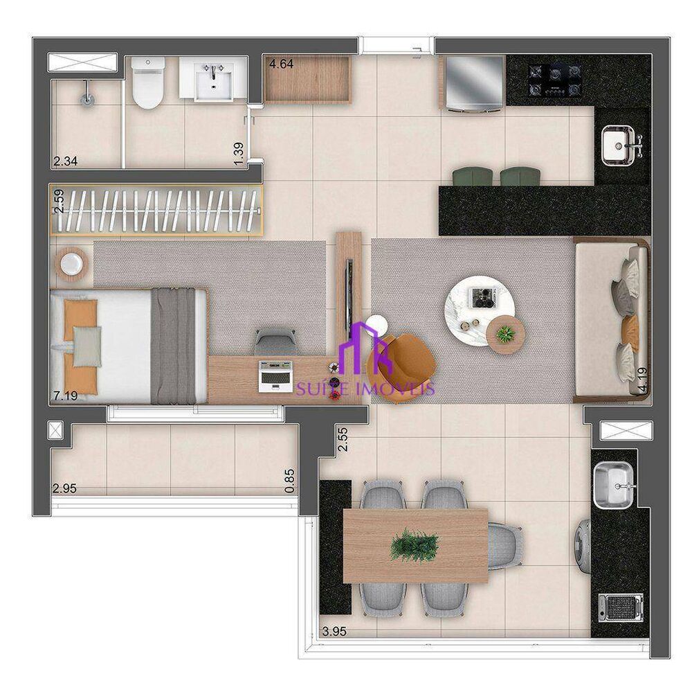 Apartamento, 2 quartos, 71 m² - Foto 2
