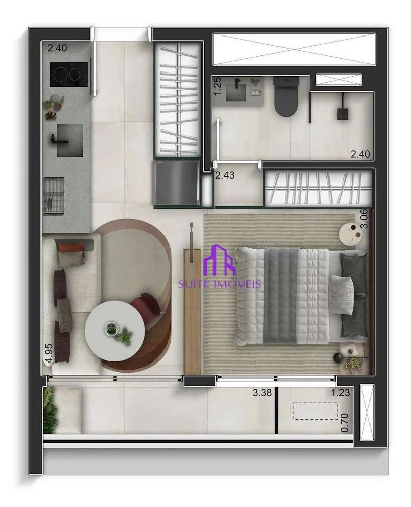 Apartamento, 2 quartos, 56 m² - Foto 3