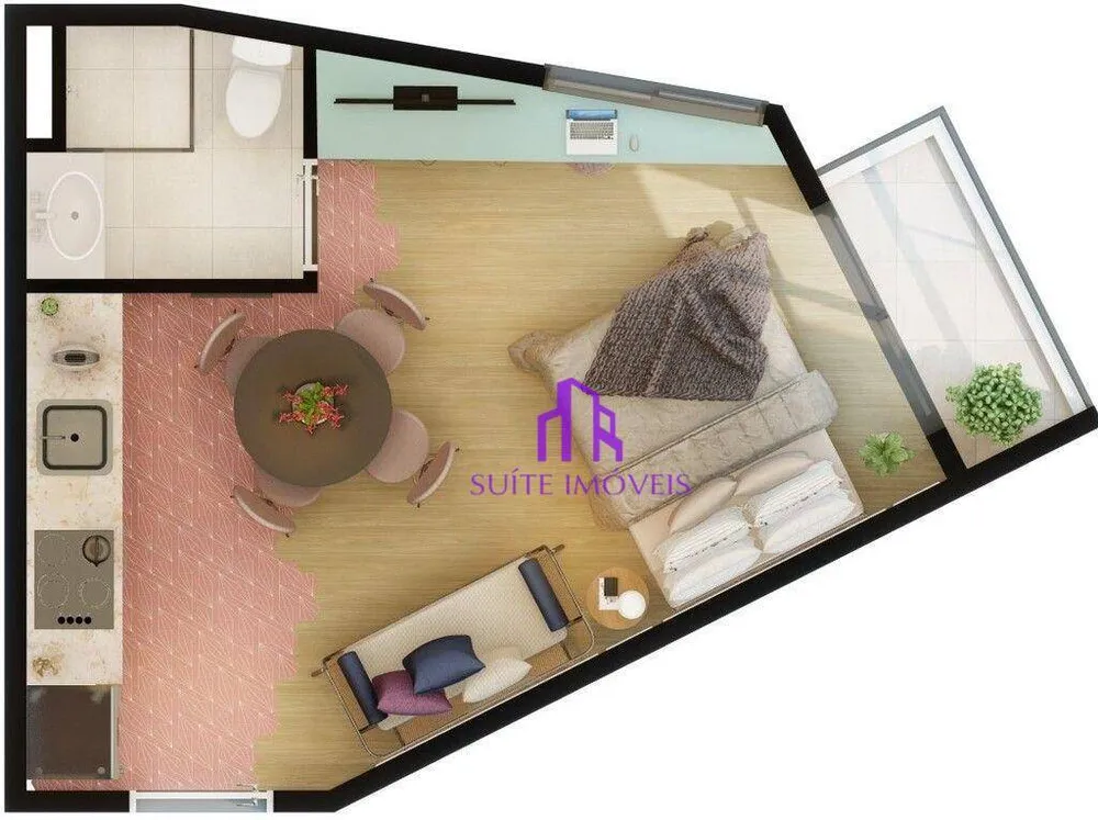 Apartamento, 1 quarto, 58 m² - Foto 2