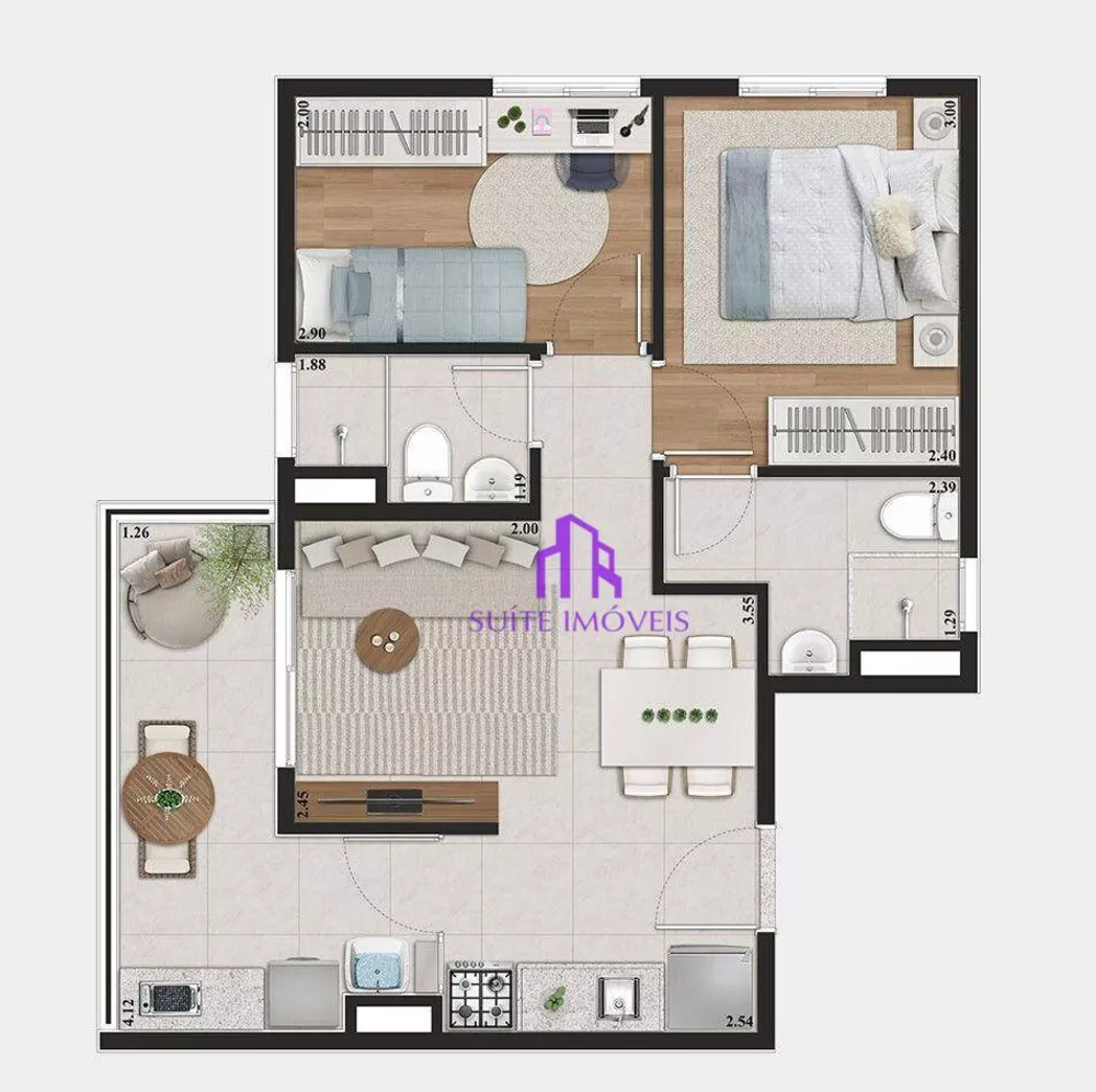 Apartamento à venda com 2 quartos, 37m² - Foto 4