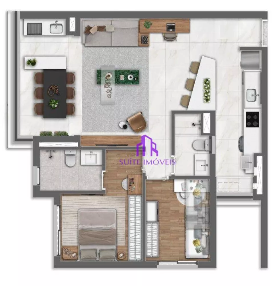 Apartamento à venda com 3 quartos, 77m² - Foto 3