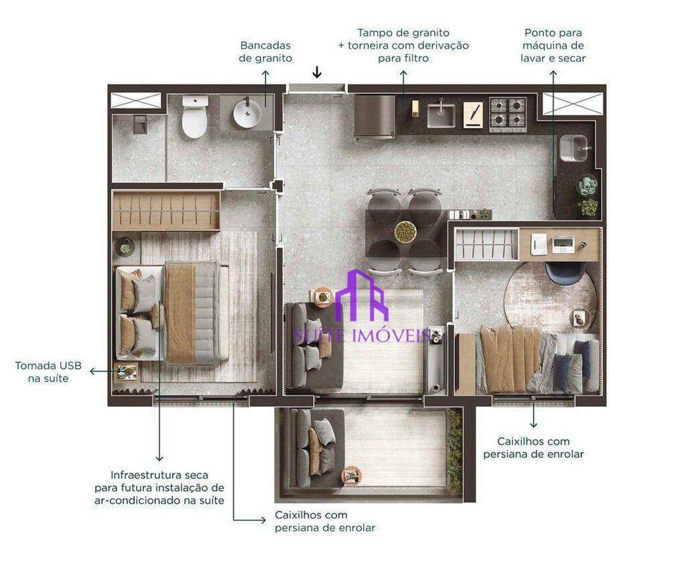 Apartamento, 2 quartos, 40 m² - Foto 5