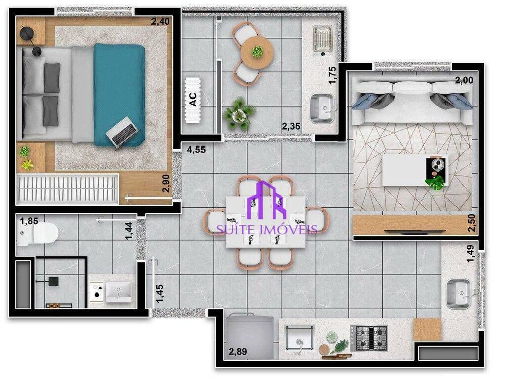 Apartamento, 2 quartos, 59 m² - Foto 3