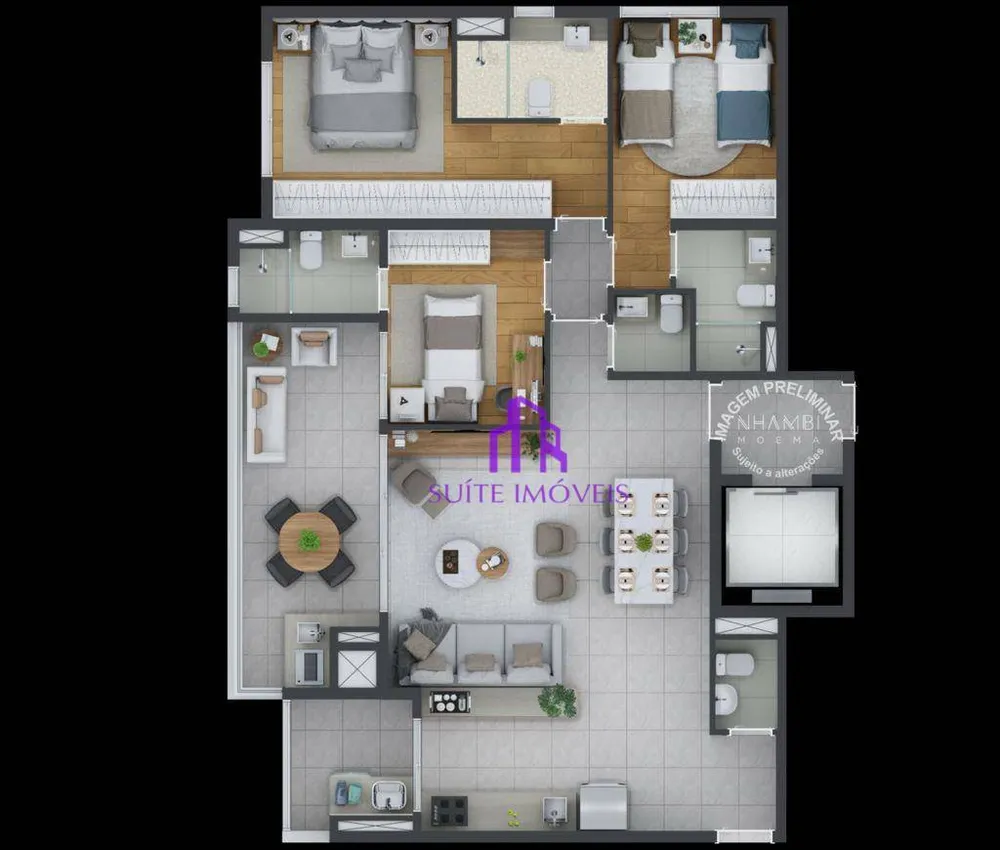 Apartamento, 3 quartos, 183 m² - Foto 1