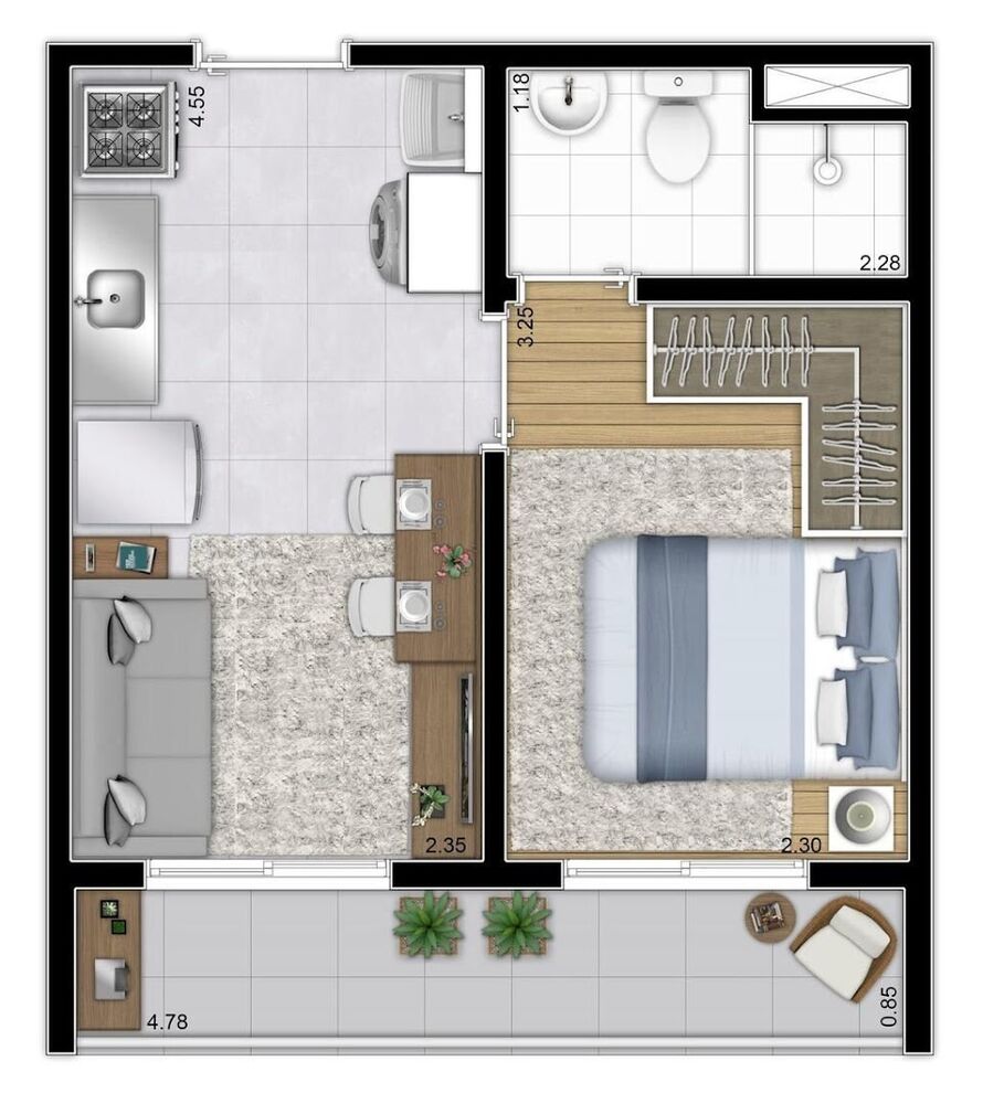 Apartamento, 2 quartos, 32 m² - Foto 16
