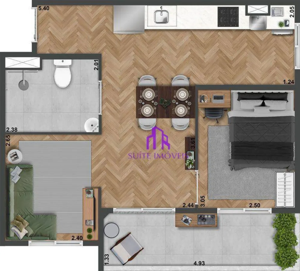 Apartamento, 2 quartos, 39 m² - Foto 1