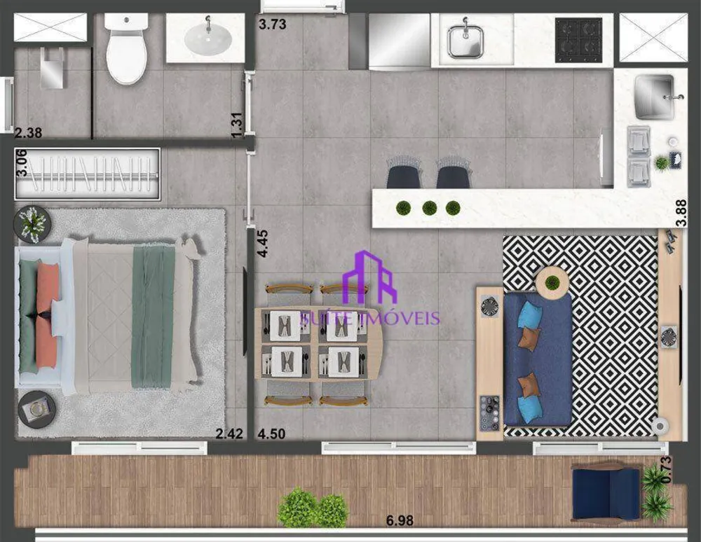 Apartamento, 2 quartos, 39 m² - Foto 3
