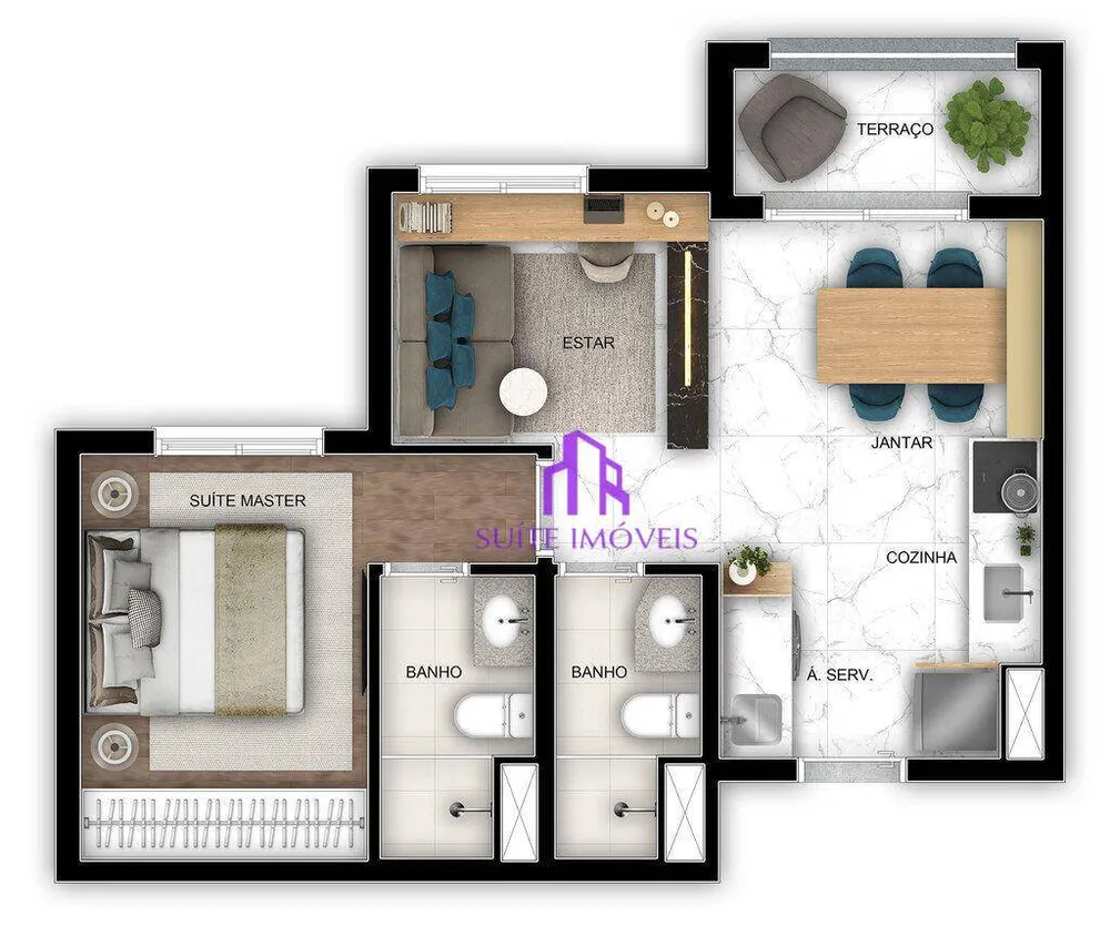 Apartamento, 1 quarto, 38 m² - Foto 4