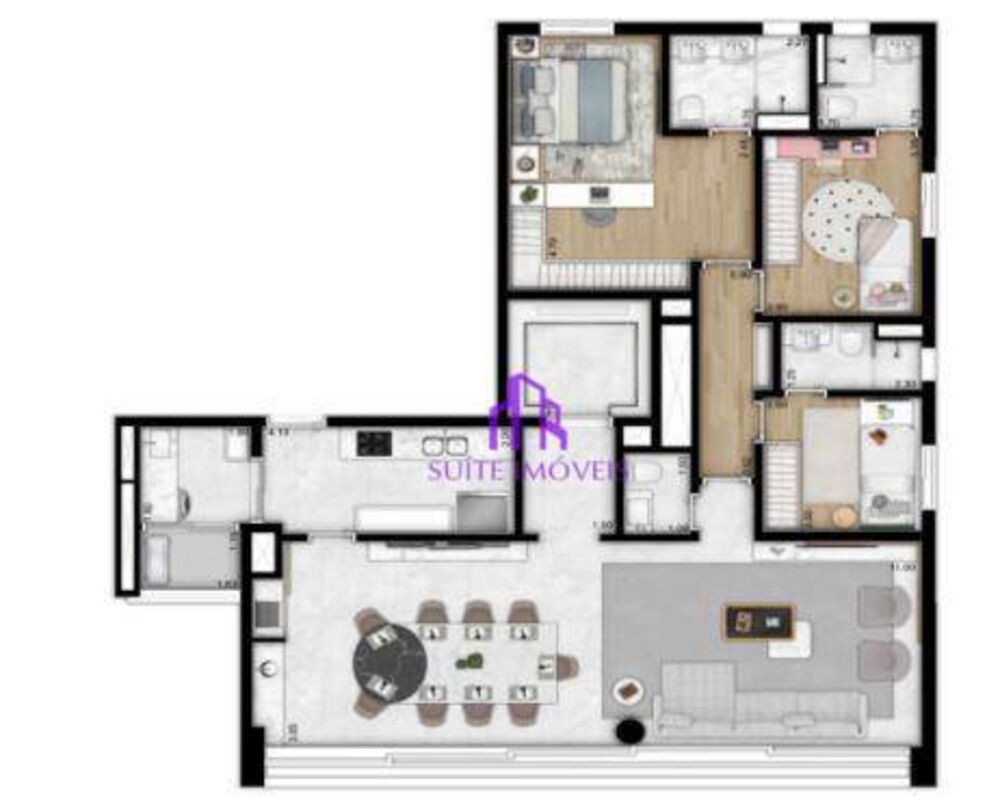 Apartamento, 3 quartos, 130 m² - Foto 1