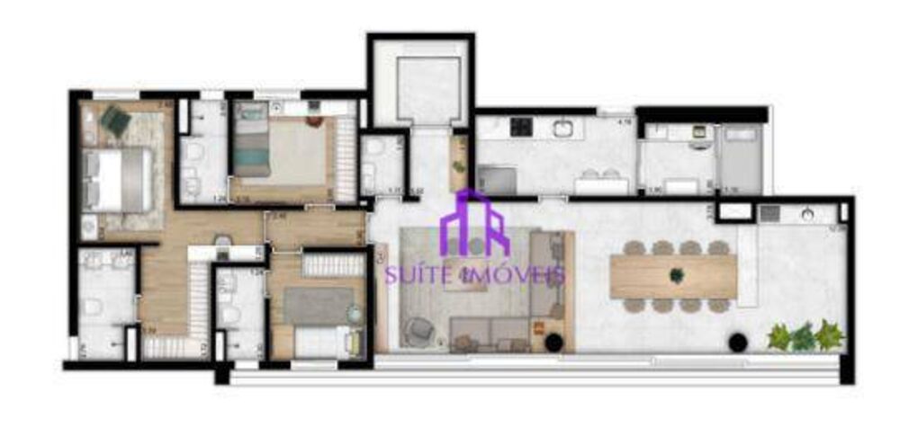 Apartamento, 3 quartos, 130 m² - Foto 2