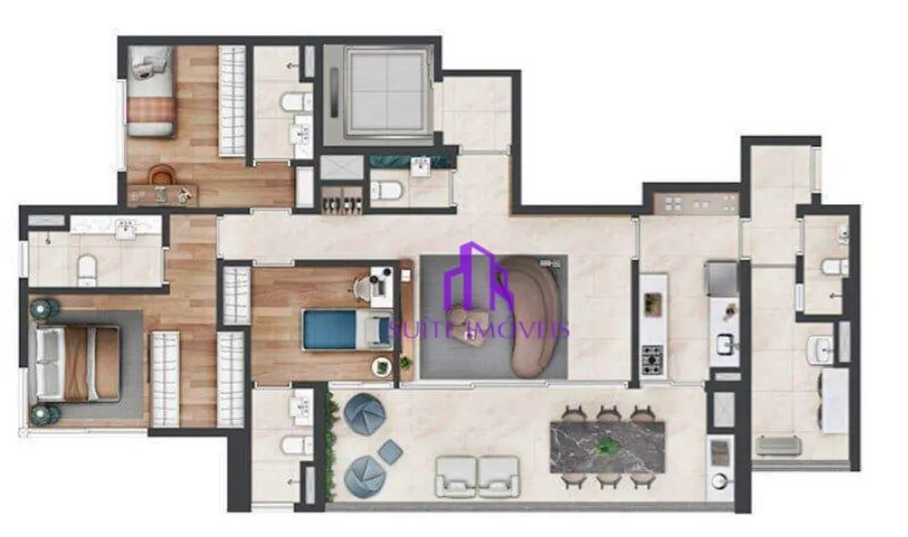 Apartamento, 3 quartos, 142 m² - Foto 3