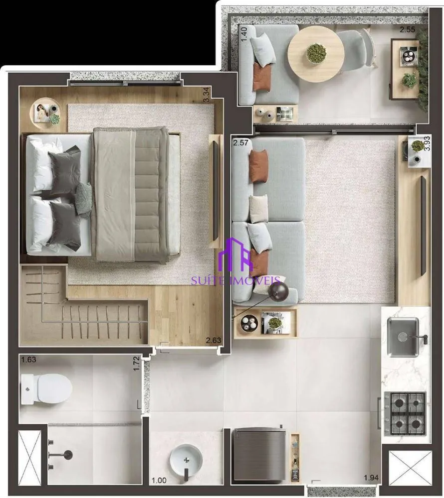 Kitnet-Studio, 29 m² - Foto 4
