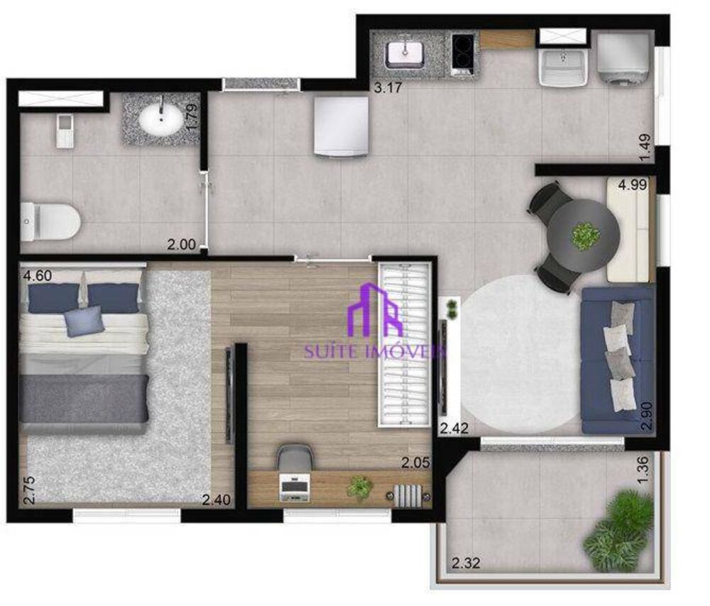 Apartamento, 2 quartos, 40 m² - Foto 4