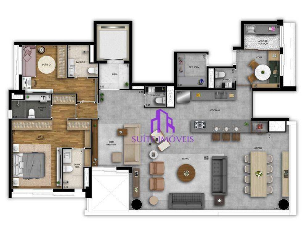 Cobertura, 3 quartos, 324 m² - Foto 4