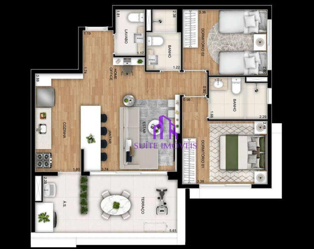 Apartamento, 2 quartos, 114 m² - Foto 14