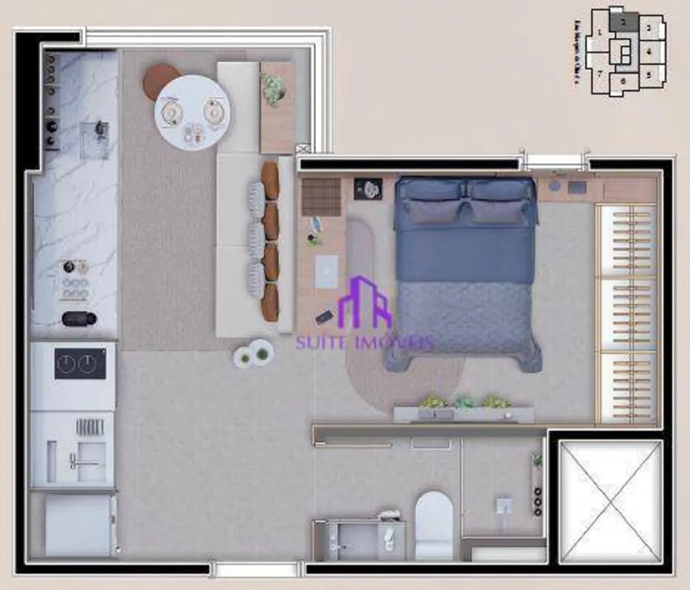 Kitnet-Studio, 29 m² - Foto 3