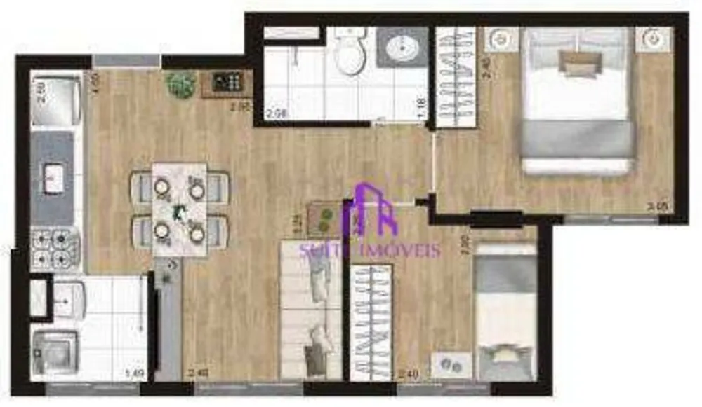 Apartamento, 2 quartos, 36 m² - Foto 2