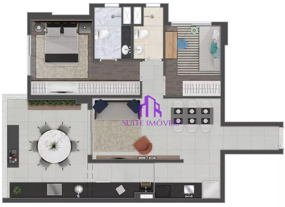 Kitnet-Studio, 36 m² - Foto 1