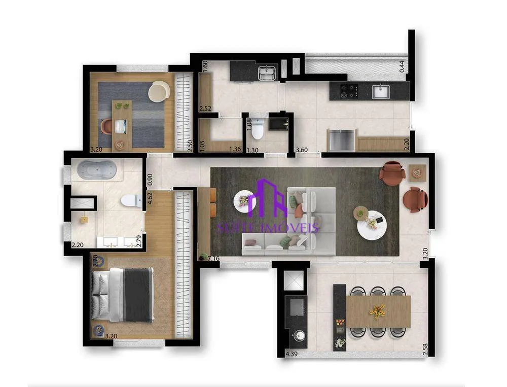 Apartamento, 3 quartos, 156 m² - Foto 2