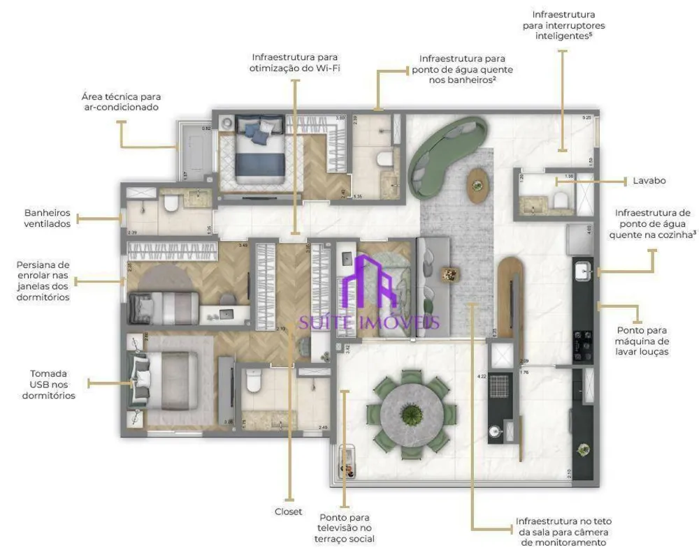 Apartamento, 3 quartos, 90 m² - Foto 2