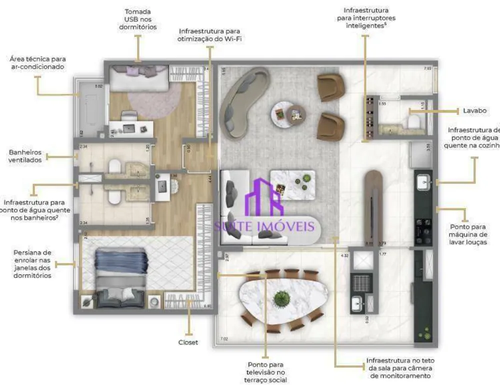 Apartamento, 3 quartos, 90 m² - Foto 3