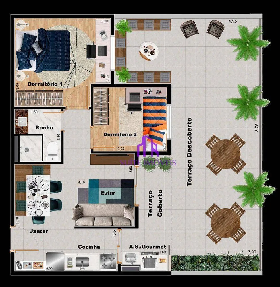 Apartamento, 2 quartos, 41 m² - Foto 3