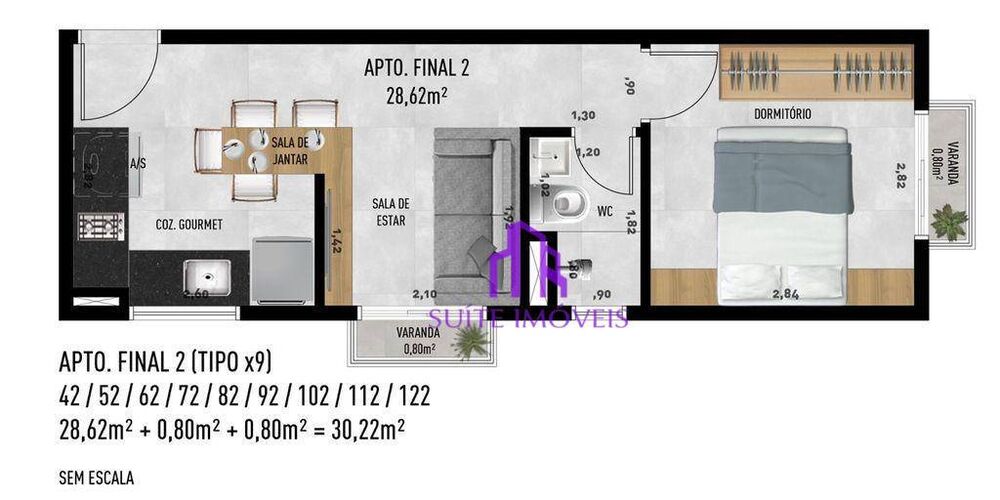 Apartamento, 2 quartos, 37 m² - Foto 21