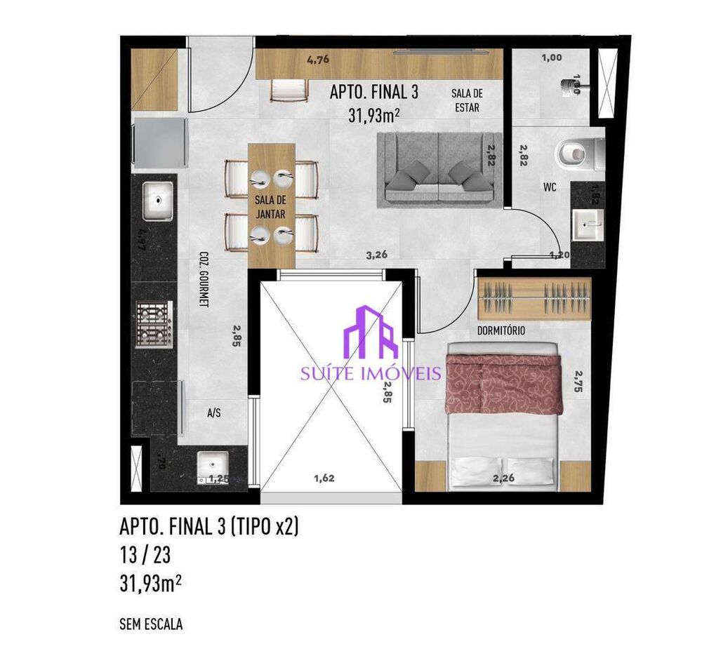 Apartamento, 2 quartos, 37 m² - Foto 14