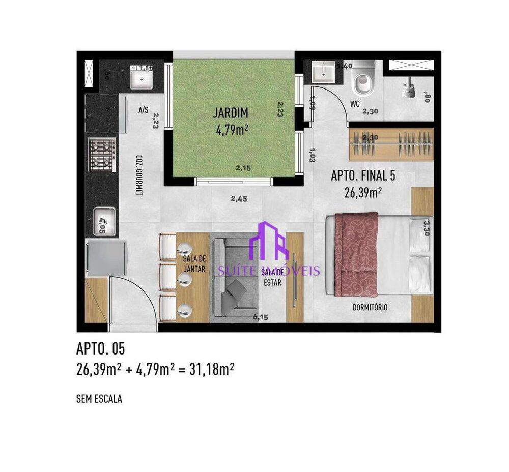 Apartamento, 2 quartos, 37 m² - Foto 12