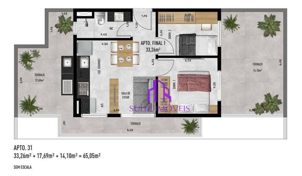 Apartamento, 2 quartos, 37 m² - Foto 11