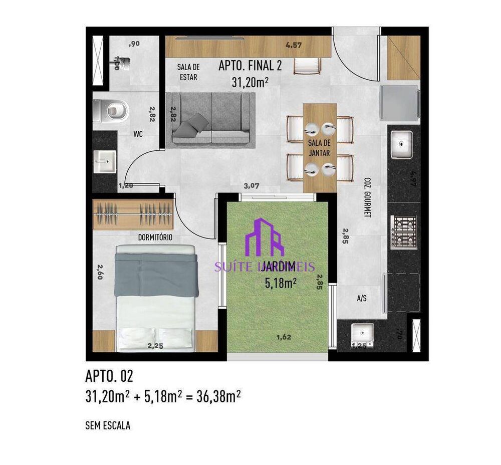 Apartamento, 2 quartos, 37 m² - Foto 22