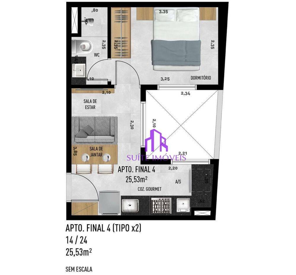 Apartamento, 2 quartos, 37 m² - Foto 27