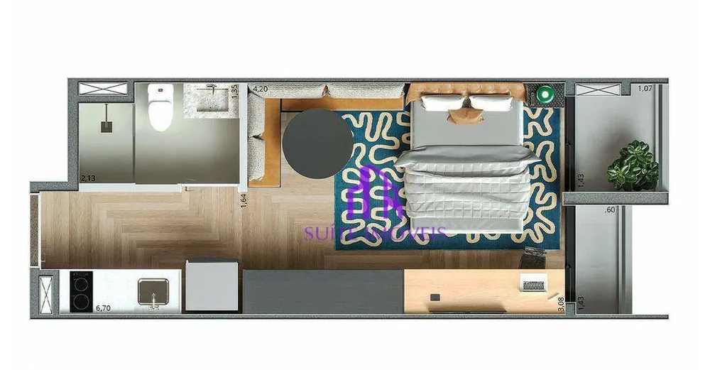 Apartamento, 2 quartos, 60 m² - Foto 3