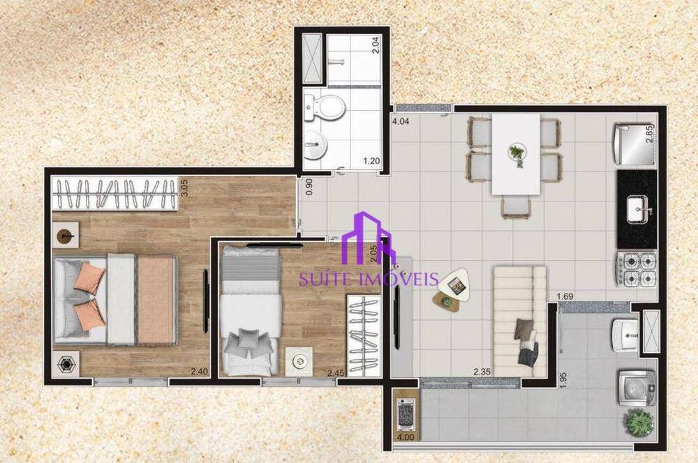 Apartamento, 3 quartos, 60 m² - Foto 8