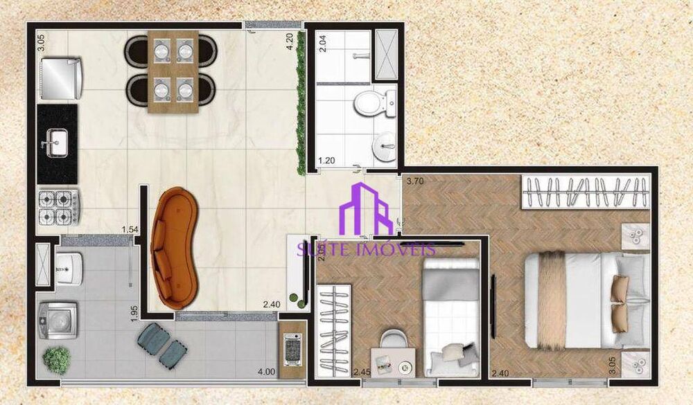 Apartamento, 3 quartos, 60 m² - Foto 3
