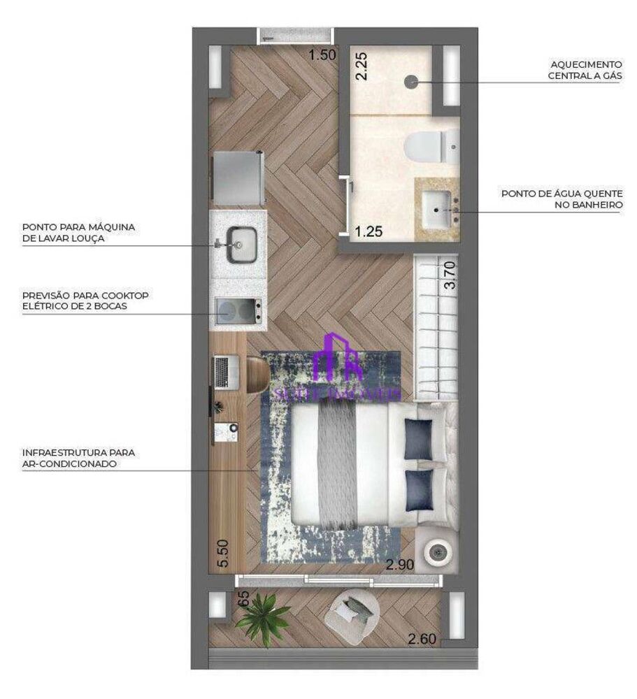 Apartamento, 1 quarto, 58 m² - Foto 13
