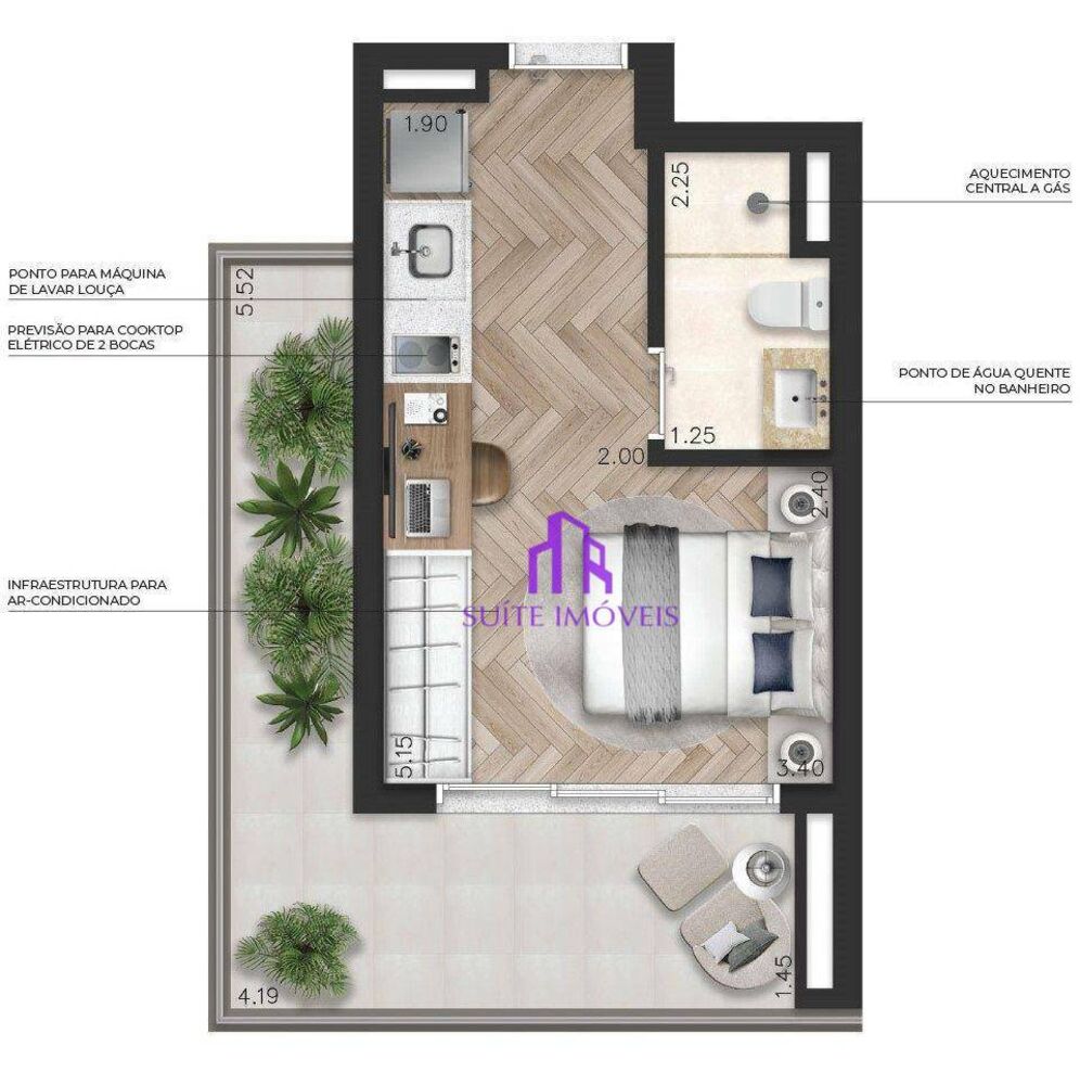 Apartamento, 1 quarto, 58 m² - Foto 18