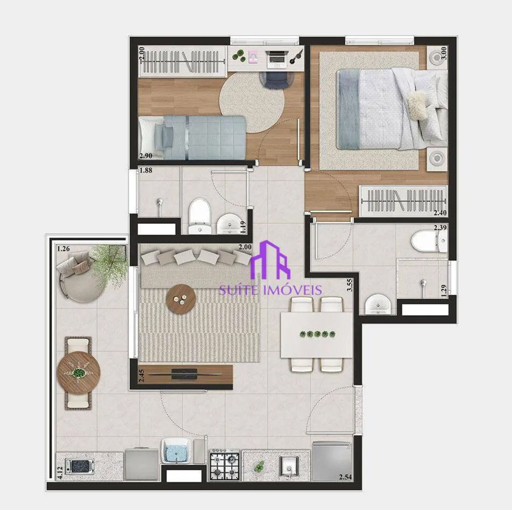 Cobertura, 2 quartos, 56 m² - Foto 4
