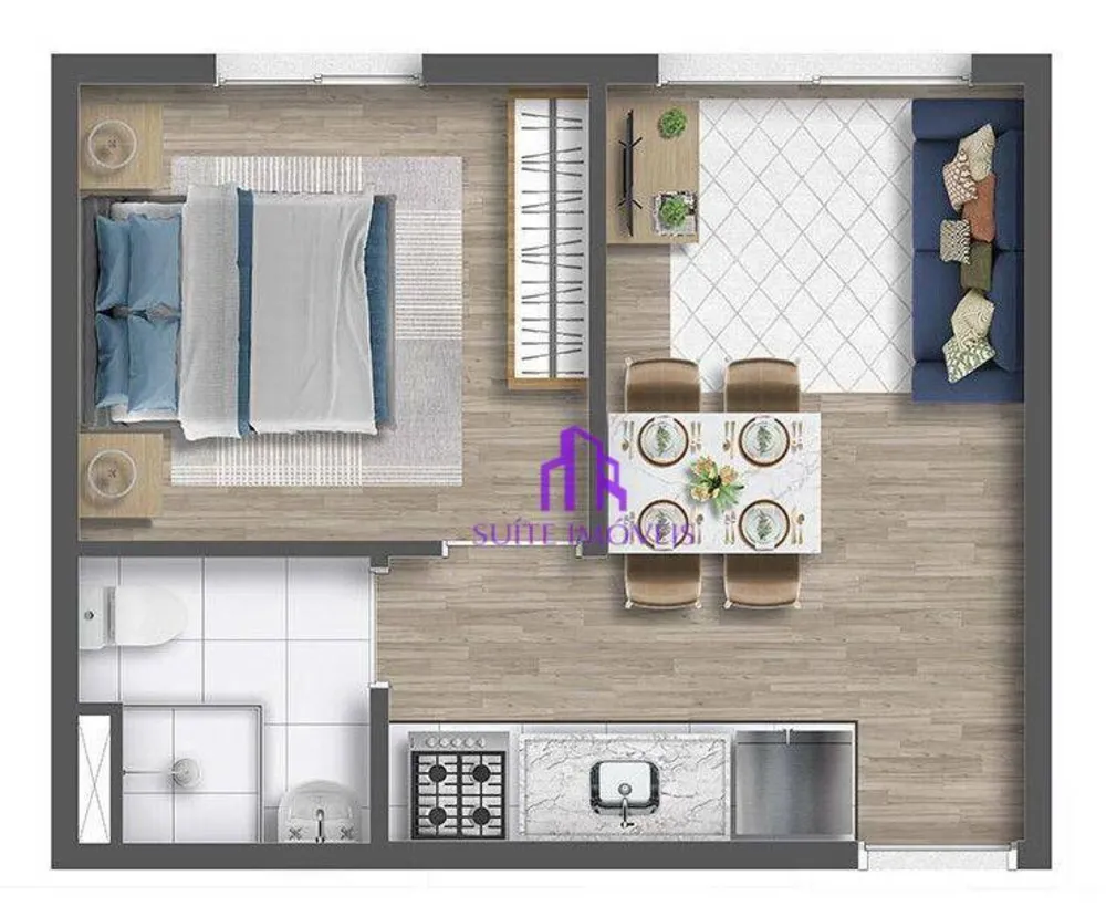 Apartamento, 1 quarto, 36 m² - Foto 1