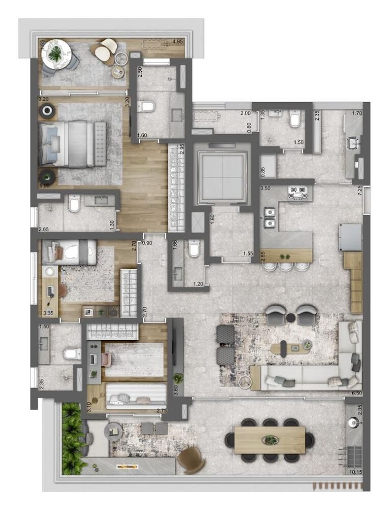 Apartamento, 3 quartos, 154 m² - Foto 1