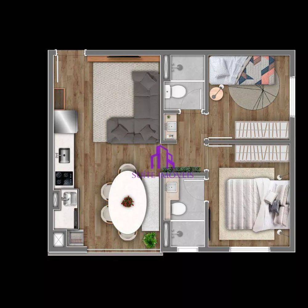 Apartamento à venda com 2 quartos, 44m² - Foto 9