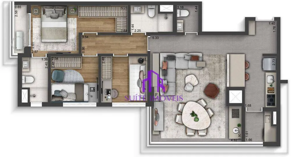 Apartamento, 3 quartos, 90 m² - Foto 3