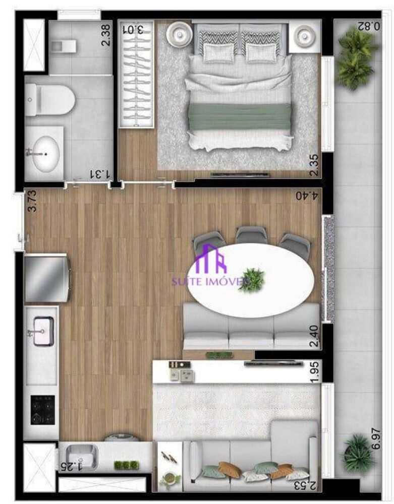 Apartamento, 2 quartos, 40 m² - Foto 3