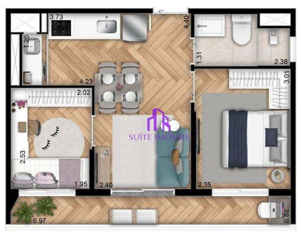 Apartamento, 2 quartos, 40 m² - Foto 1