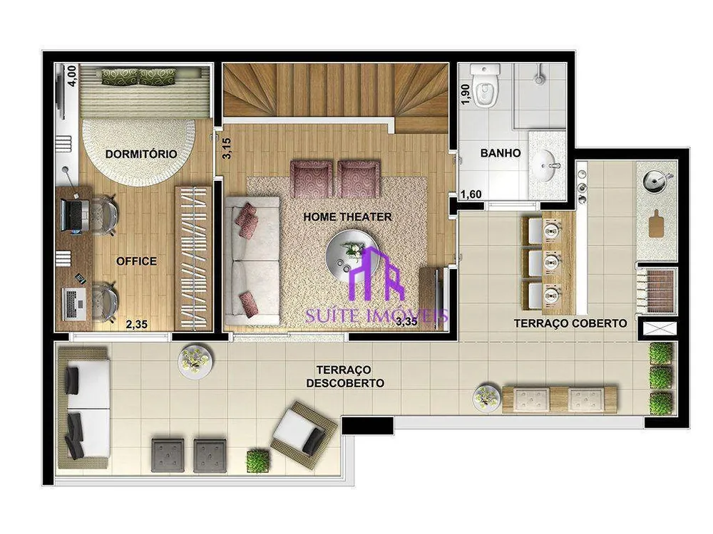Cobertura, 2 quartos, 117 m² - Foto 4